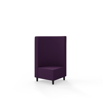 Snake hjørnemodul 90 grader med træben, mellemhøj ryg sh 37,5