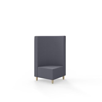 Snake hjørnemodul 90 grader med træben, mellemhøj ryg sh 37,5