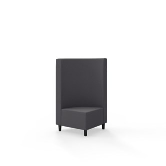 Snake hjørnemodul 90 grader med træben, mellemhøj ryg sh 37,5