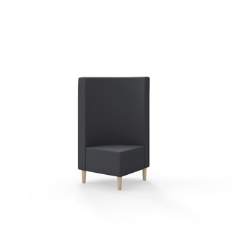 Snake hjørnemodul 90 grader med træben, mellemhøj ryg sh 43