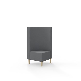 Snake hjørnemodul 90 grader med træben, mellemhøj ryg sh 43