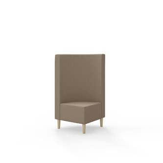 Snake hjørnemodul 90 grader med træben, mellemhøj ryg sh 43