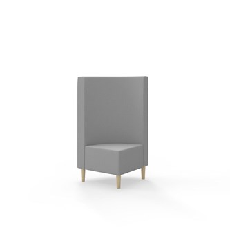 Snake hjørnemodul 90 grader med træben, mellemhøj ryg sh 43