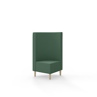 Snake hjørnemodul 90 grader med træben, mellemhøj ryg sh 43