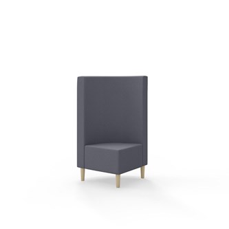 Snake hjørnemodul 90 grader med træben, mellemhøj ryg sh 43