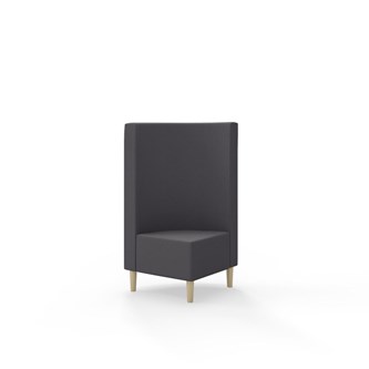 Snake hjørnemodul 90 grader med træben, mellemhøj ryg sh 43