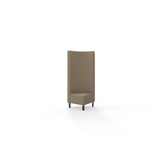 Snake hjørnemodul 90 grader med metalben, høj ryg sh 43