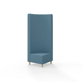 Snake hjørnemodul 90 grader med træben, høj ryg sh 37,5