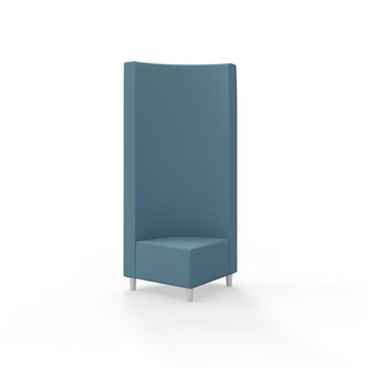 Snake hjørnemodul 90 grader med træben, høj ryg sh 37,5