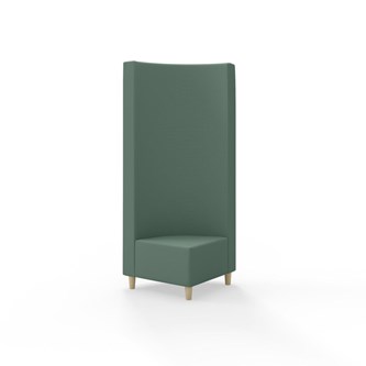 Snake hjørnemodul 90 grader med træben, høj ryg sh 37,5