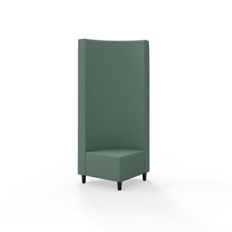 Snake hjørnemodul 90 grader med træben, høj ryg sh 37,5