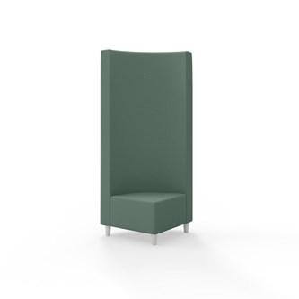 Snake hjørnemodul 90 grader med træben, høj ryg sh 37,5