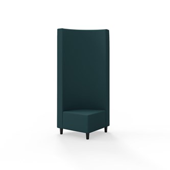 Snake hjørnemodul 90 grader med træben, høj ryg sh 37,5