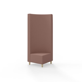 Snake hjørnemodul 90 grader med træben, høj ryg sh 37,5