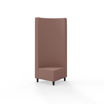 Snake hjørnemodul 90 grader med træben, høj ryg sh 37,5