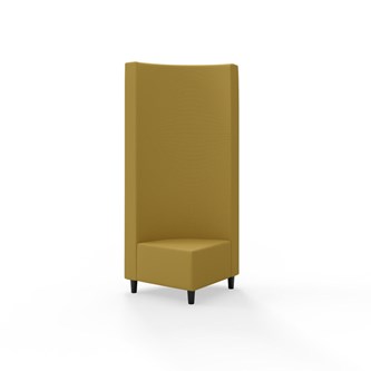 Snake hjørnemodul 90 grader med træben, høj ryg sh 37,5