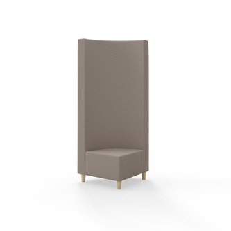 Snake hjørnemodul 90 grader med træben, høj ryg sh 37,5