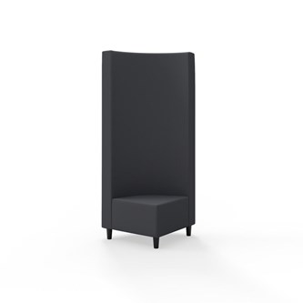 Snake hjørnemodul 90 grader med træben, høj ryg sh 37,5