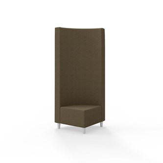 Snake hjørnemodul 90 grader med træben, høj ryg sh 37,5