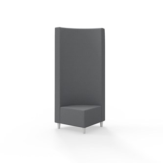 Snake hjørnemodul 90 grader med træben, høj ryg sh 37,5