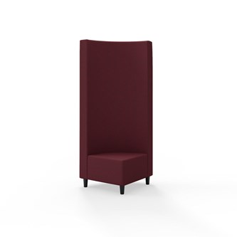 Snake hjørnemodul 90 grader med træben, høj ryg sh 37,5