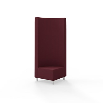 Snake hjørnemodul 90 grader med træben, høj ryg sh 37,5