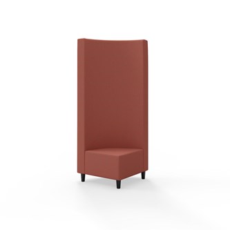 Snake hjørnemodul 90 grader med træben, høj ryg sh 37,5