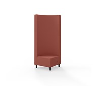 Snake hjørnemodul 90 grader med træben, høj ryg sh 37,5