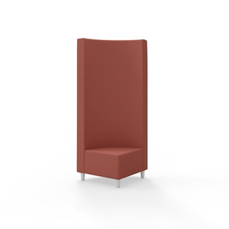 Snake hjørnemodul 90 grader med træben, høj ryg sh 37,5