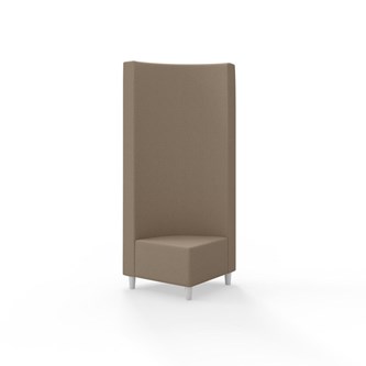 Snake hjørnemodul 90 grader med træben, høj ryg sh 37,5