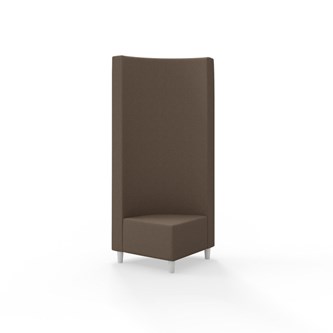 Snake hjørnemodul 90 grader med træben, høj ryg sh 37,5