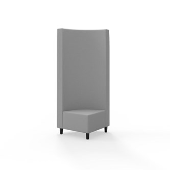 Snake hjørnemodul 90 grader med træben, høj ryg sh 37,5