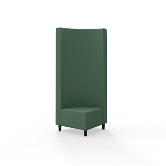 Snake hjørnemodul 90 grader med træben, høj ryg sh 37,5