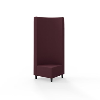 Snake hjørnemodul 90 grader med træben, høj ryg sh 37,5