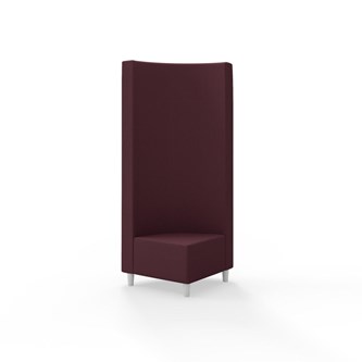 Snake hjørnemodul 90 grader med træben, høj ryg sh 37,5