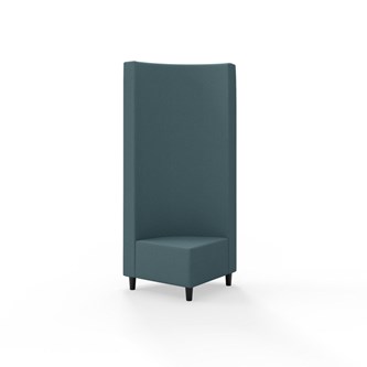 Snake hjørnemodul 90 grader med træben, høj ryg sh 37,5