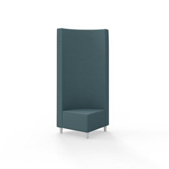 Snake hjørnemodul 90 grader med træben, høj ryg sh 37,5