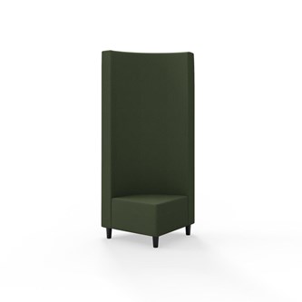 Snake hjørnemodul 90 grader med træben, høj ryg sh 37,5