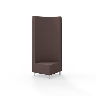 Snake hjørnemodul 90 grader med træben, høj ryg sh 37,5