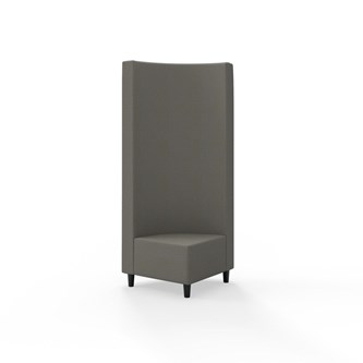 Snake hjørnemodul 90 grader med træben, høj ryg sh 37,5