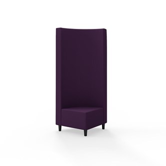 Snake hjørnemodul 90 grader med træben, høj ryg sh 37,5