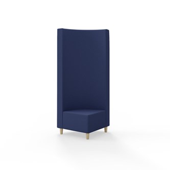 Snake hjørnemodul 90 grader med træben, høj ryg sh 37,5