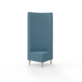 Snake hjørnemodul 90 grader med træben, høj ryg sh 43