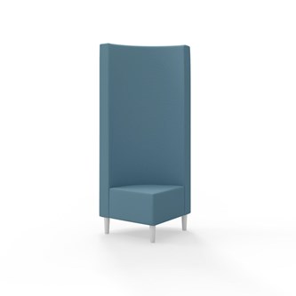 Snake hjørnemodul 90 grader med træben, høj ryg sh 43