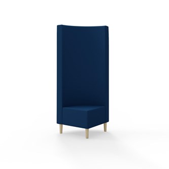 Snake hjørnemodul 90 grader med træben, høj ryg sh 43