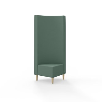 Snake hjørnemodul 90 grader med træben, høj ryg sh 43