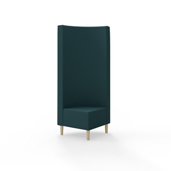 Snake hjørnemodul 90 grader med træben, høj ryg sh 43