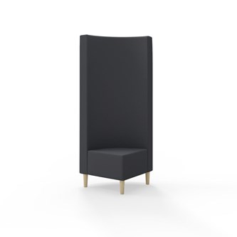 Snake hjørnemodul 90 grader med træben, høj ryg sh 43