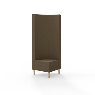 Snake hjørnemodul 90 grader med træben, høj ryg sh 43