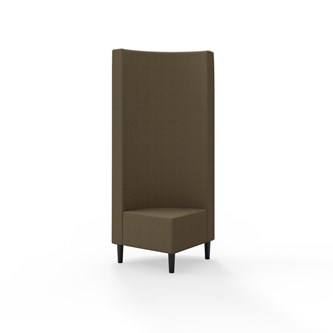 Snake hjørnemodul 90 grader med træben, høj ryg sh 43